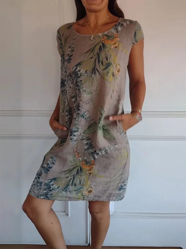 Women’s Summer Casual Floral T-Shirt Dress