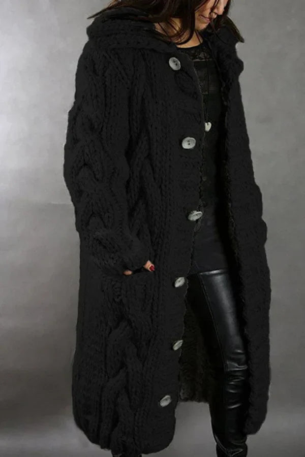 Women’s Chunky Knit Long Cardigan