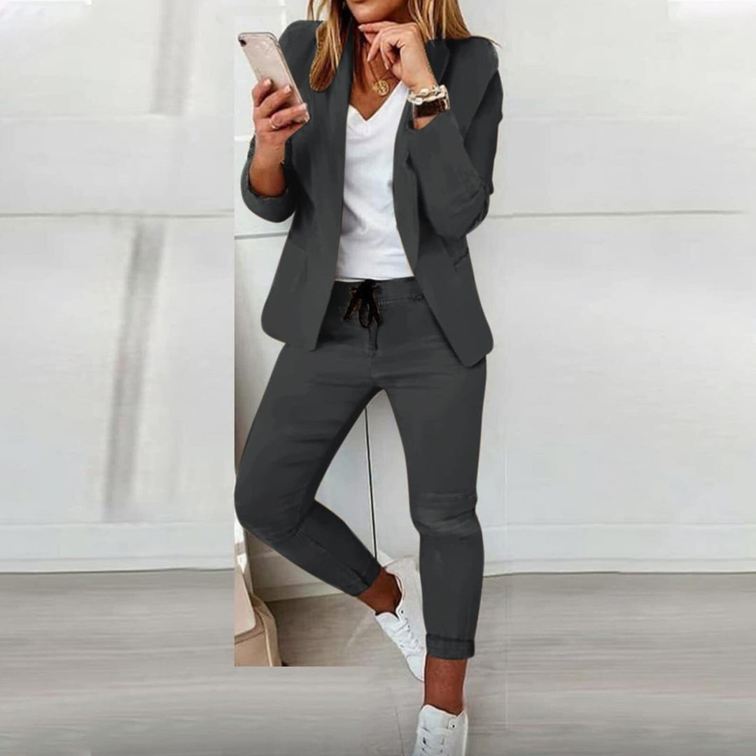 Women’s Casual Blazer & Jogger Pants Set