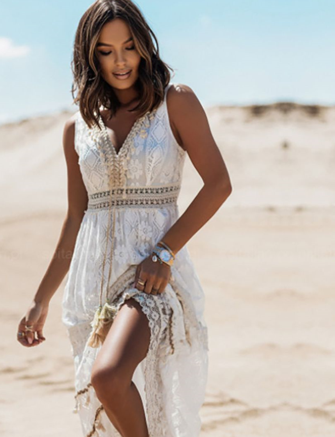 Women’s Boho Lace Maxi Dress