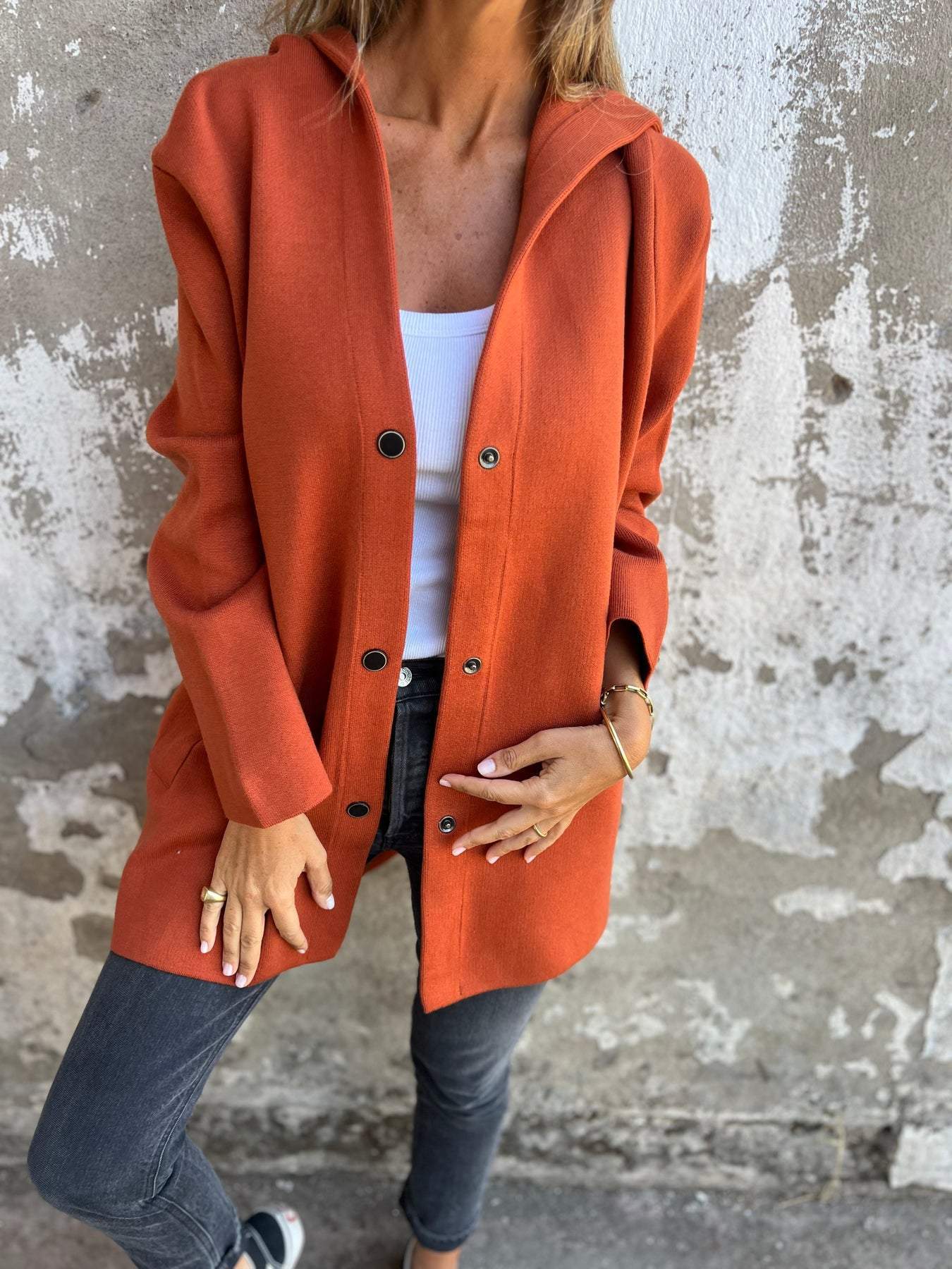 Women's Casual Spring Coat with Hood