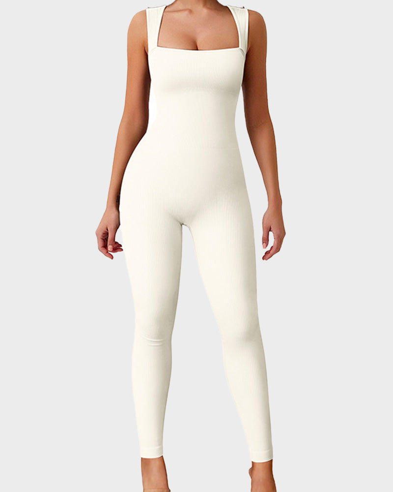 Ribbed Jumpsuit, Active Fit