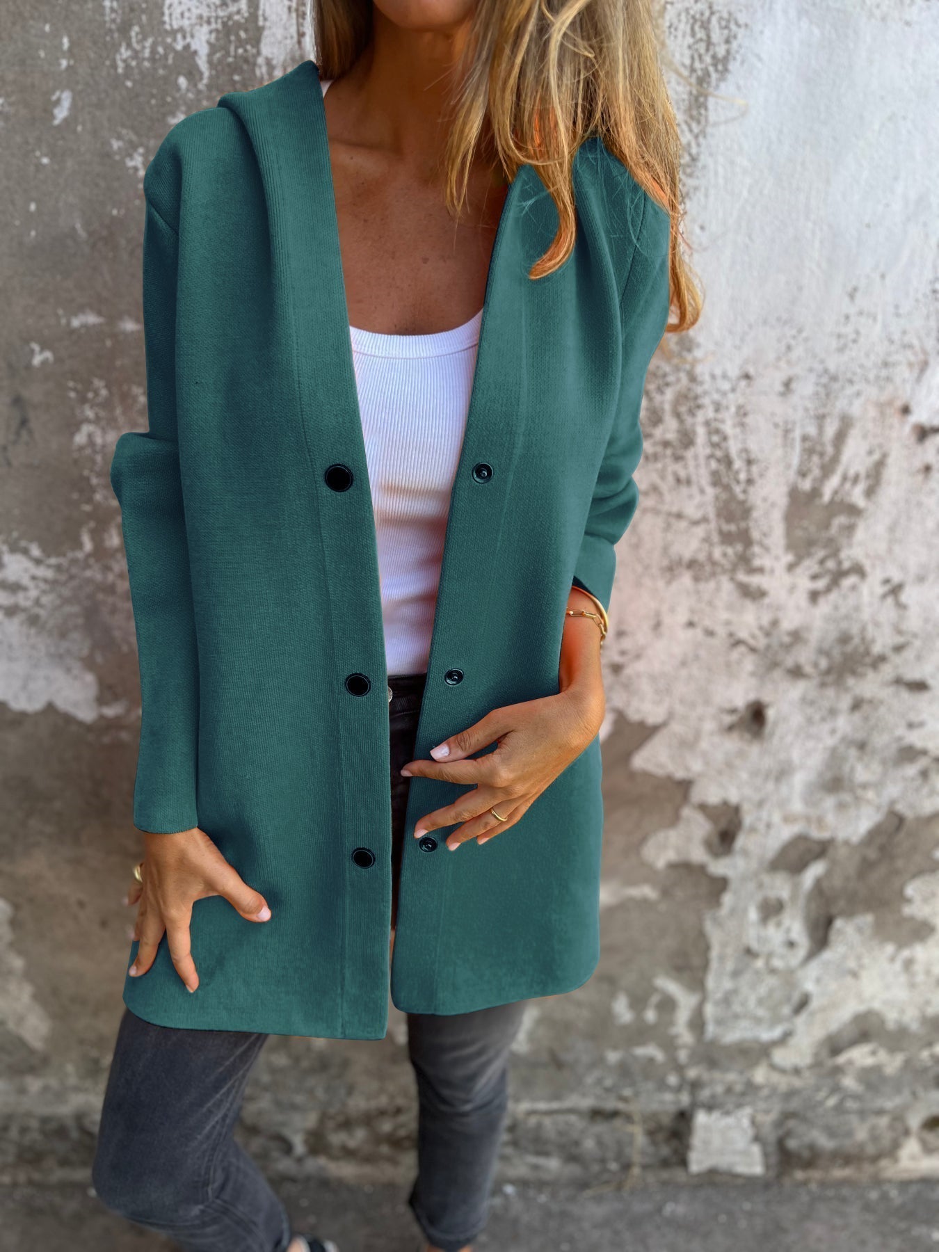 Women's Casual Spring Coat with Hood