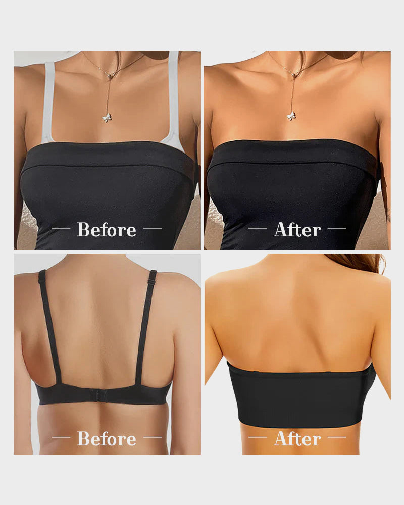 Bandeau Bra - Seamless, Wireless, Non-Slip