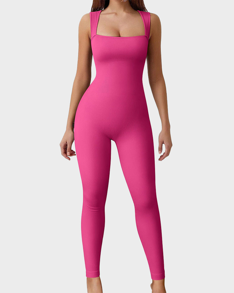Ribbed Jumpsuit, Active Fit