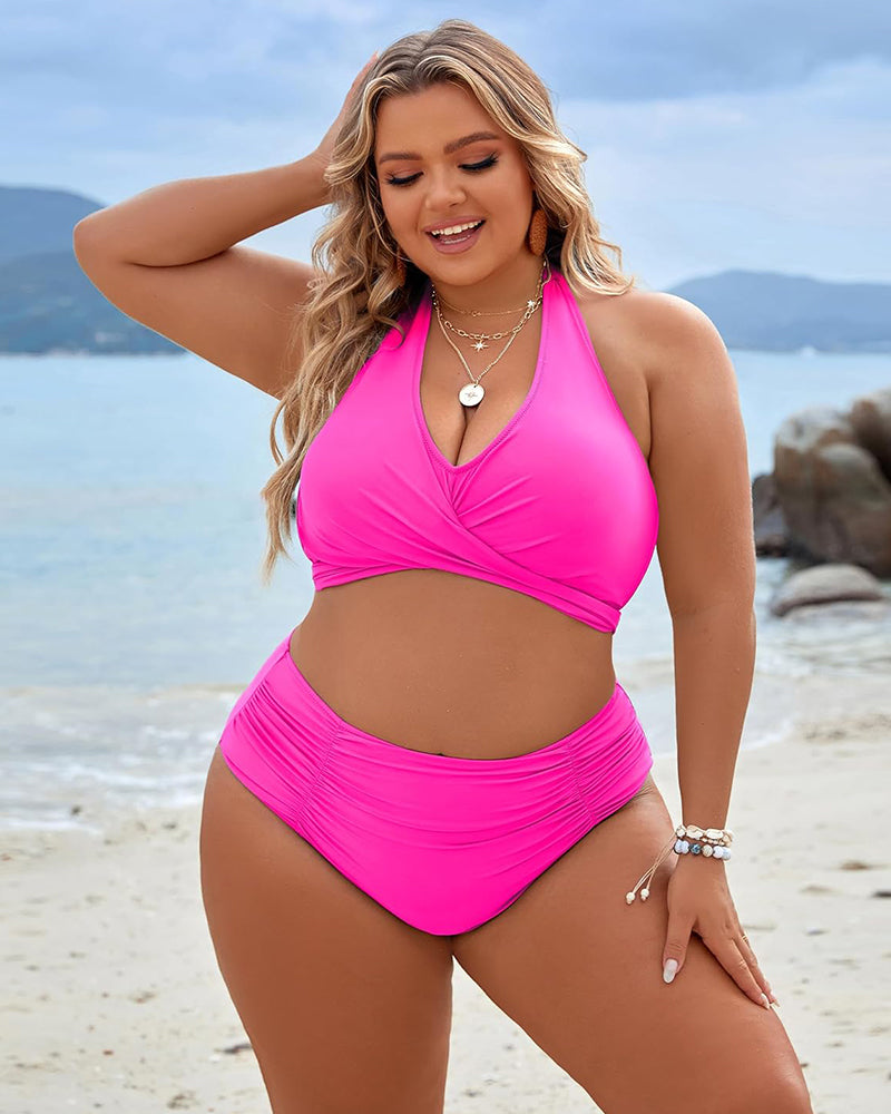 Modest High-Waisted Bikini - Tummy Control Style