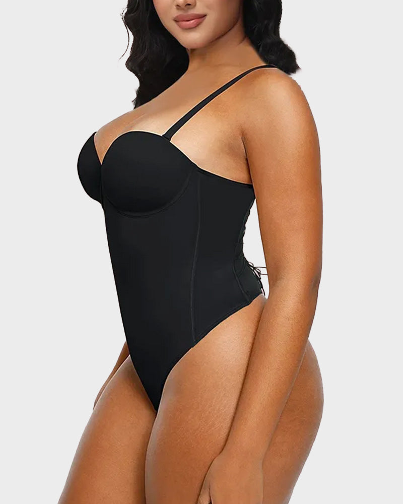 Lace-Up Shapewear Bodysuit