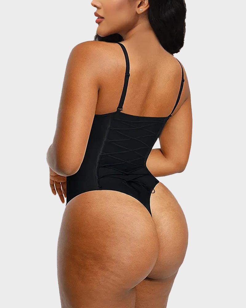 Lace-Up Shapewear Bodysuit