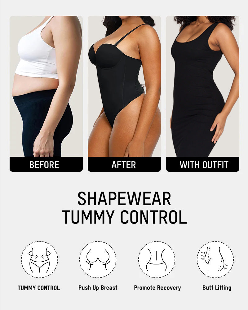 Lace-Up Shapewear Bodysuit