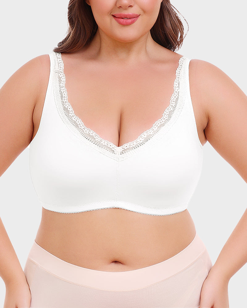 Lace Trim Minimizer Bra - Comfortable, Supportive, Stylish