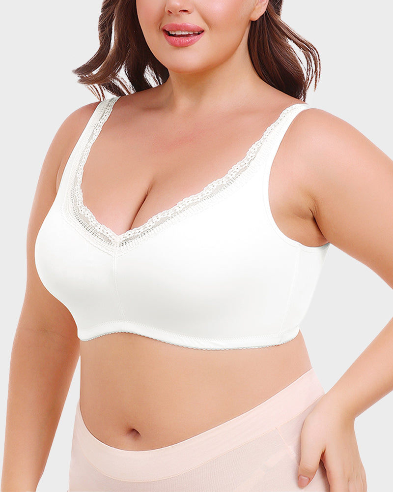 Lace Trim Minimizer Bra - Comfortable, Supportive, Stylish