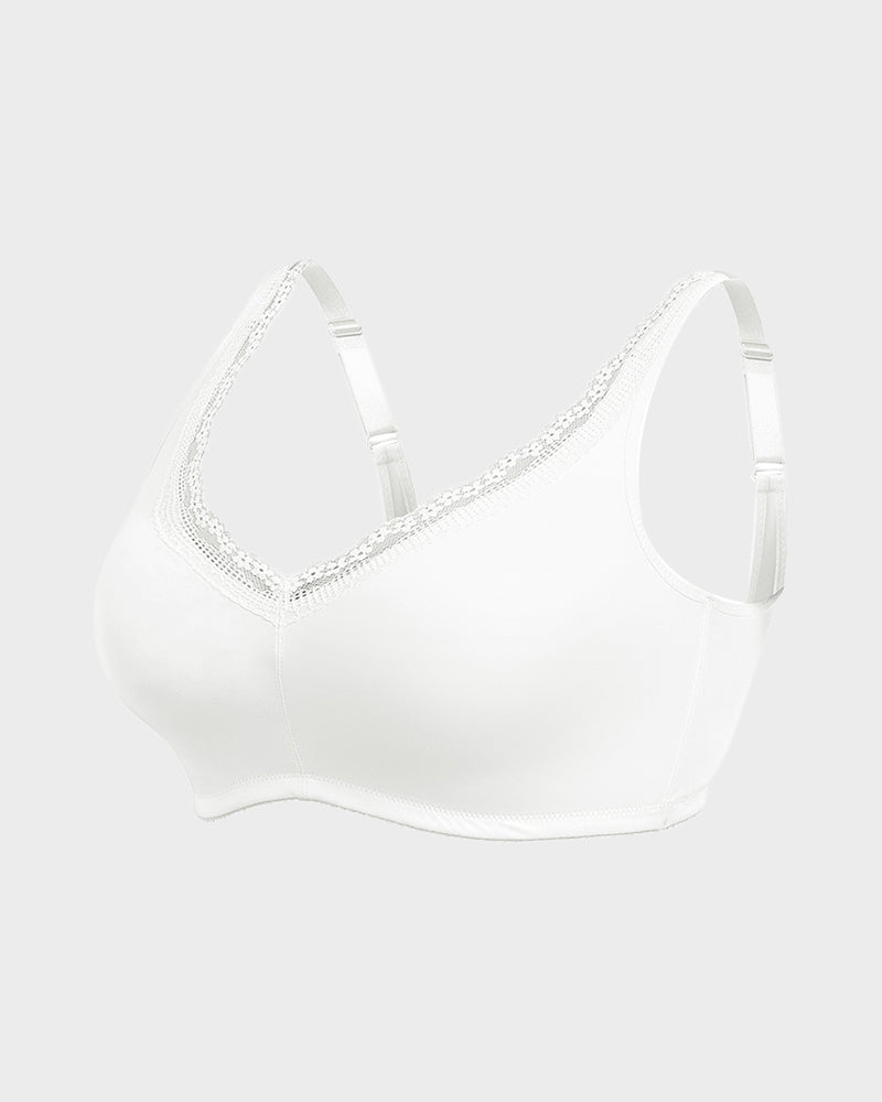 Lace Trim Minimizer Bra - Comfortable, Supportive, Stylish