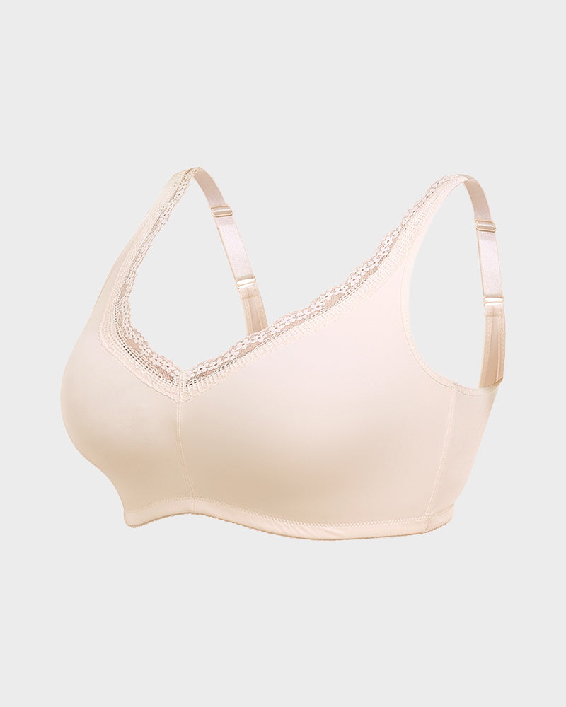 Lace Trim Minimizer Bra - Comfortable, Supportive, Stylish