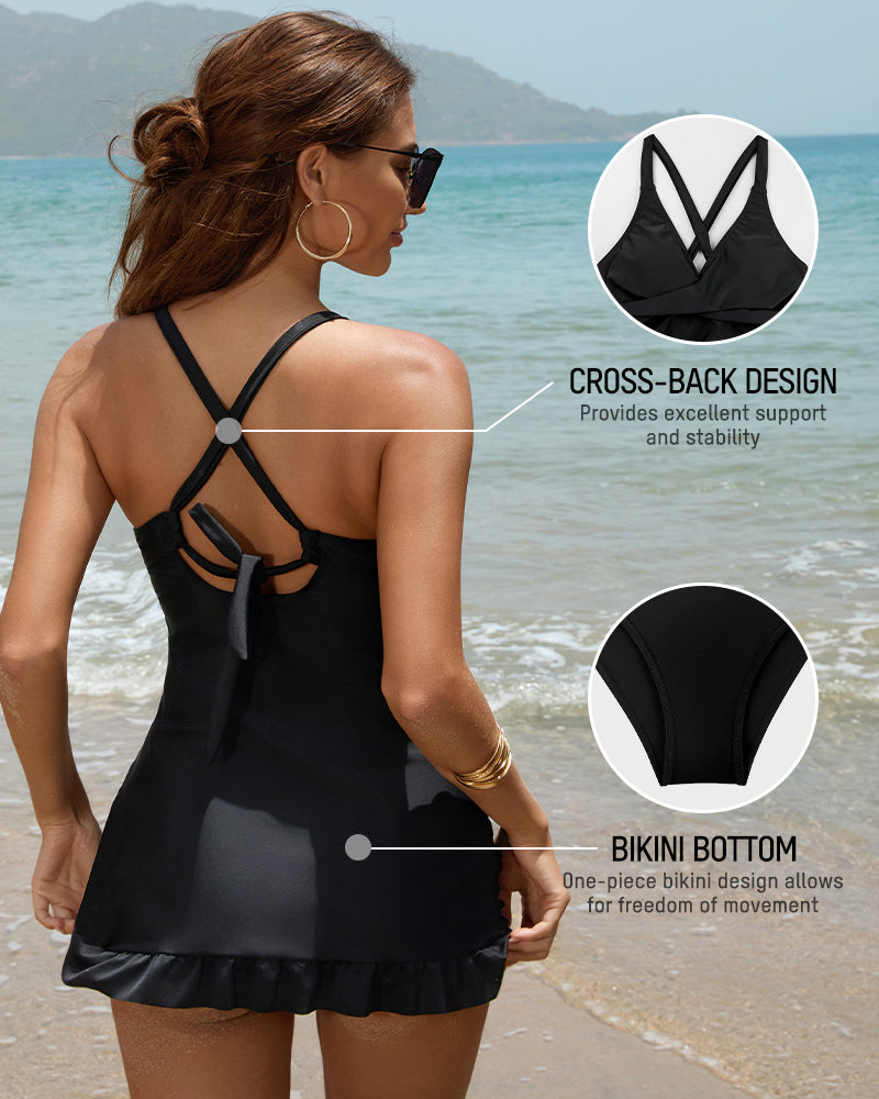 Cross-Back Swimsuit - Stylish, Comfortable, Chic