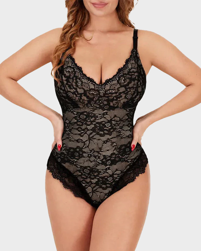Lace Thong Bodysuit - Sexy Sculpting Design