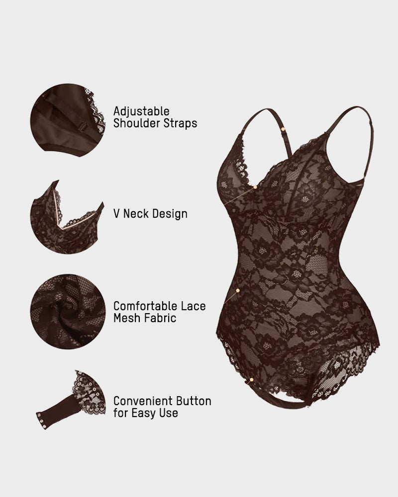 Lace Thong Bodysuit - Sexy Sculpting Design