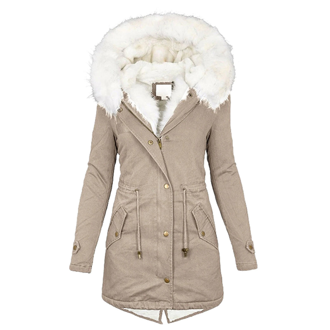 Women’s Winter Parka Coat with Faux Fur Hood
