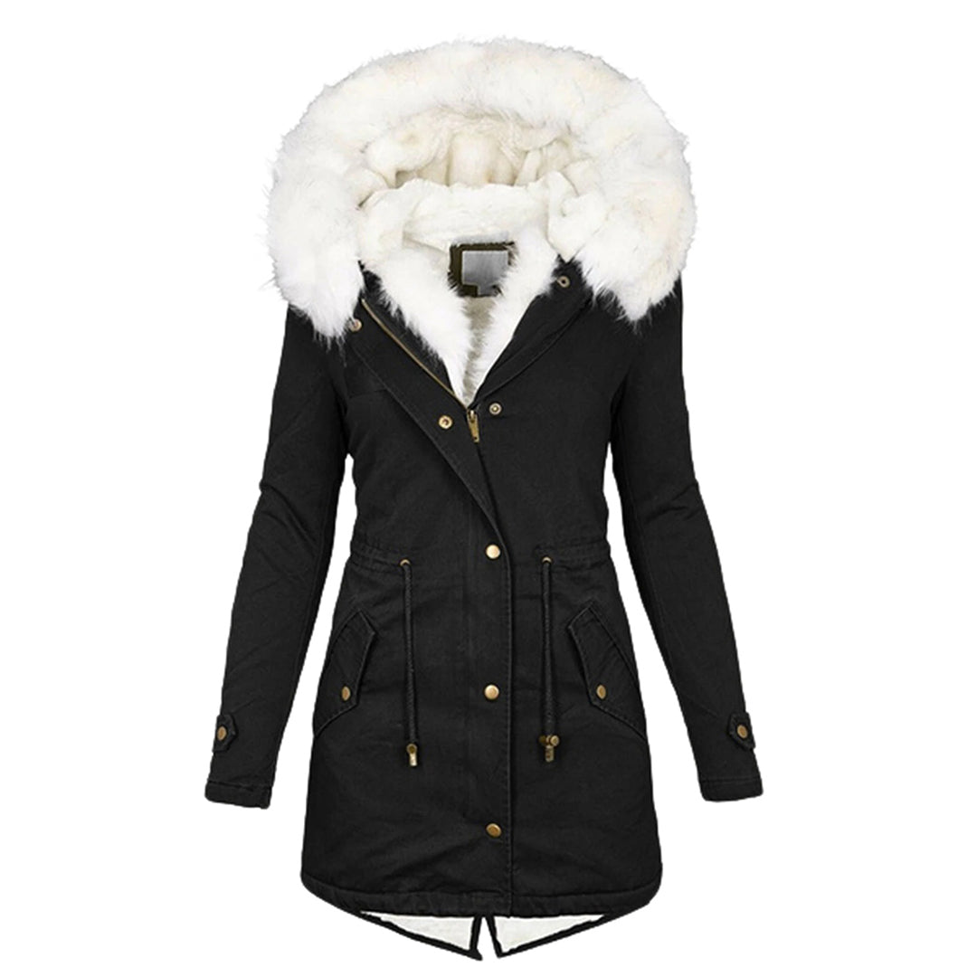 Women’s Winter Parka Coat with Faux Fur Hood