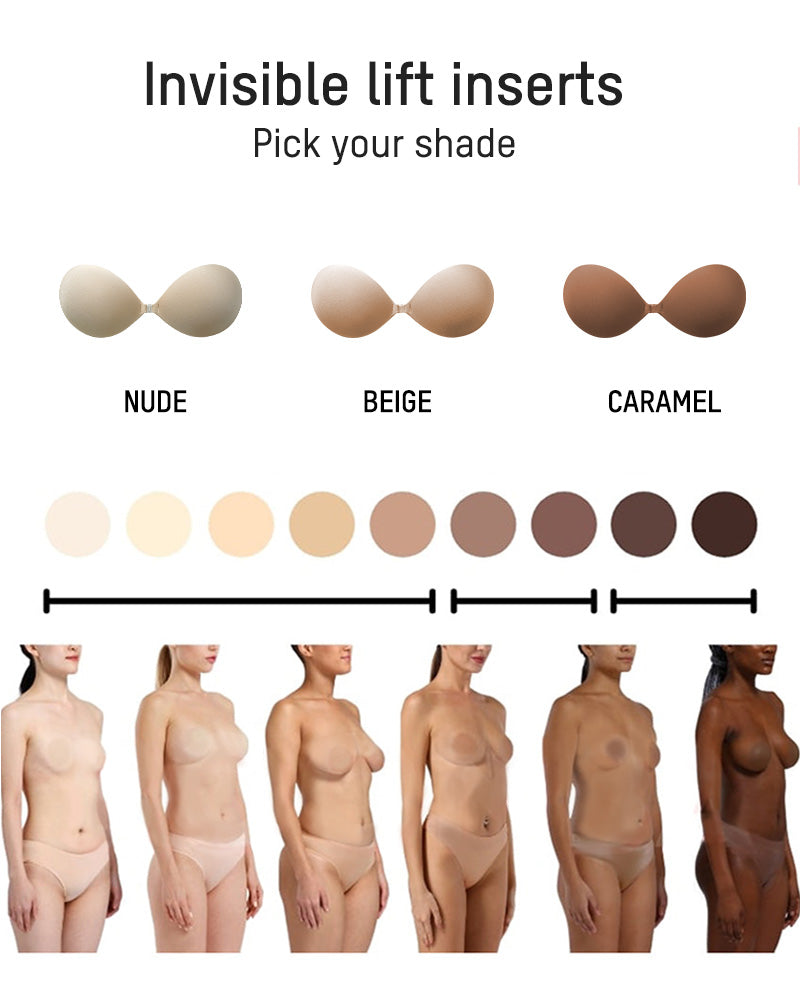 Invisible Push-Up Bra - Front Closure Comfort