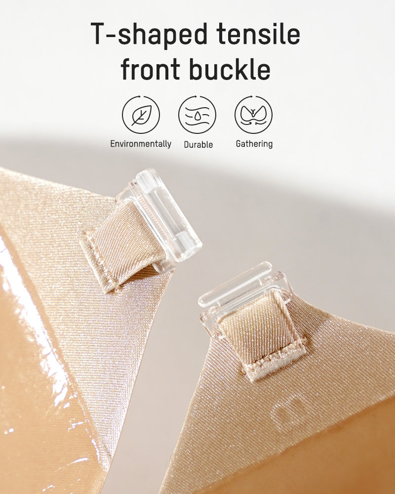 Invisible Push-Up Bra - Front Closure Comfort