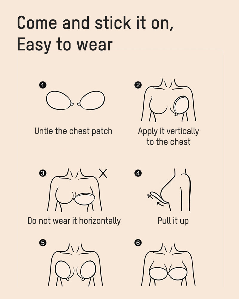 Invisible Push-Up Bra - Front Closure Comfort