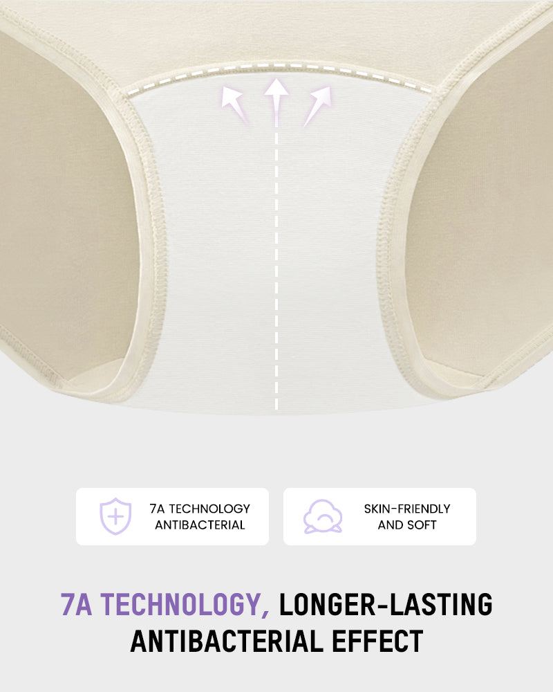 Cotton Briefs Set - Comfortable, Antibacterial, High-Waist