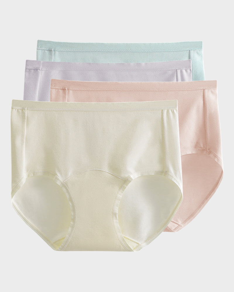 Cotton Briefs Set - Comfortable, Antibacterial, High-Waist