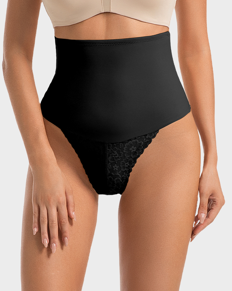 Lace Sculpt Thong - Seamless Shapewear Duo