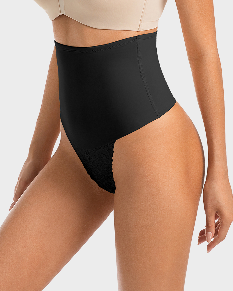 Lace Sculpt Thong - Seamless Shapewear Duo