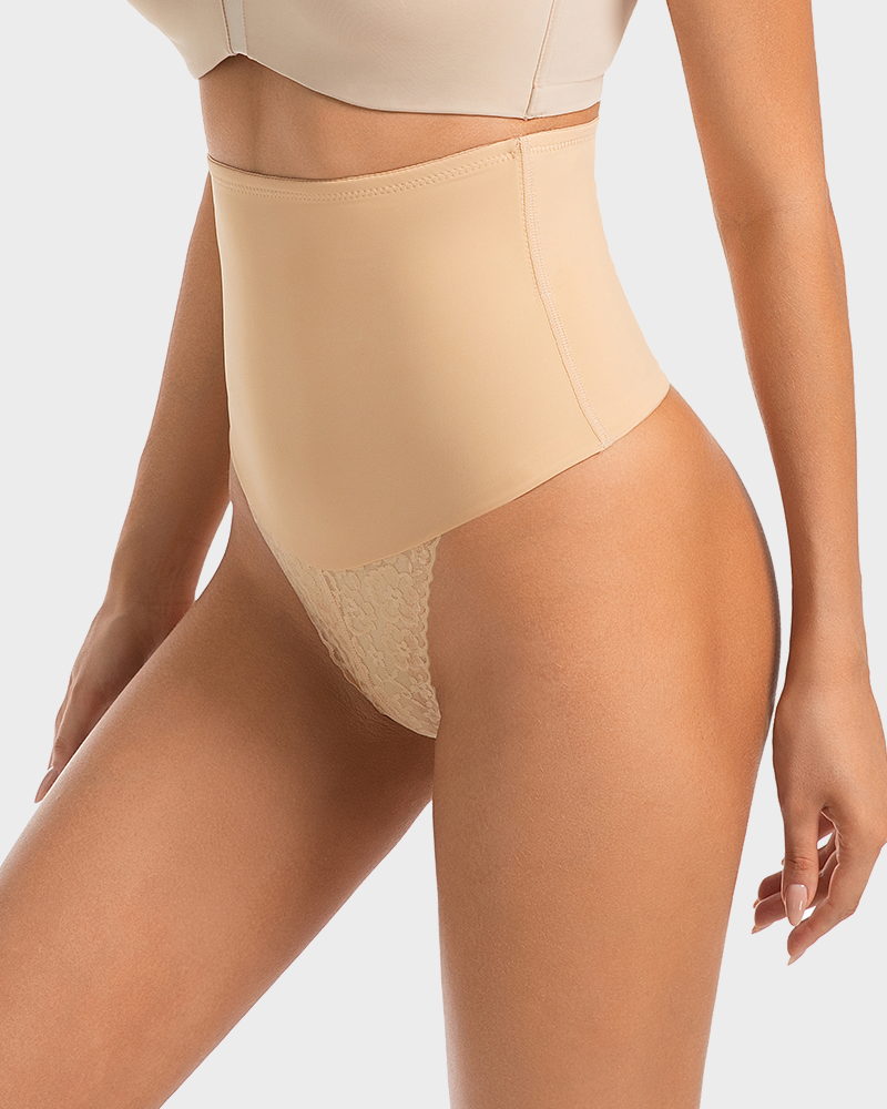 Lace Sculpt Thong - Seamless Shapewear Duo