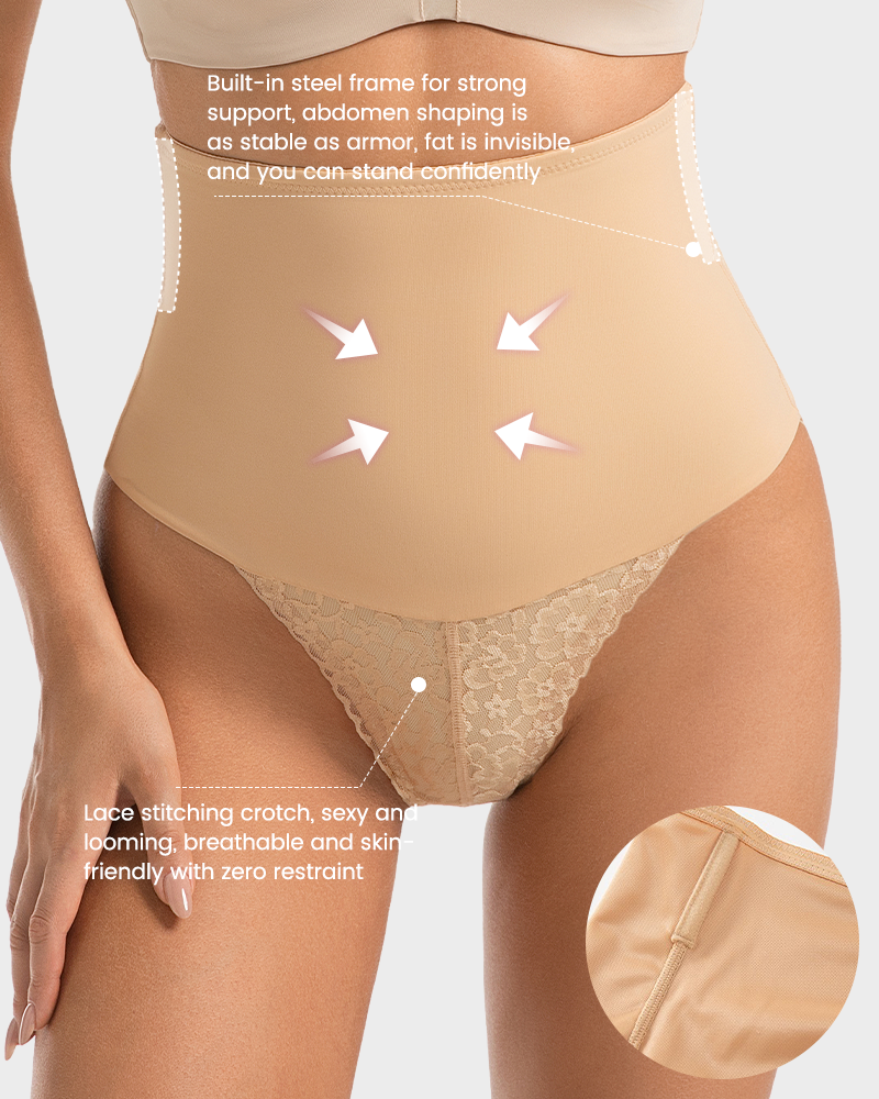 Lace Sculpt Thong - Seamless Shapewear Duo