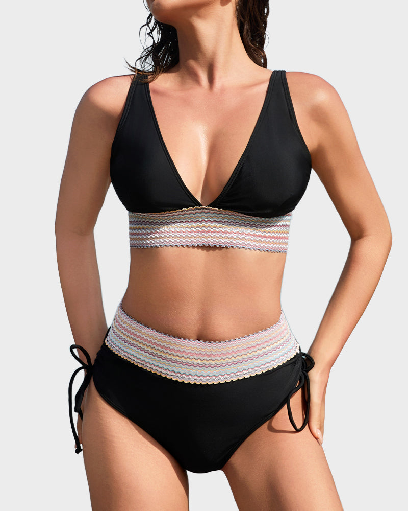 Color Block Bikini - Tummy Control Style