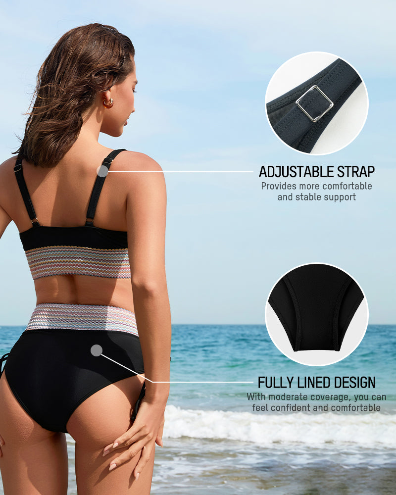 Color Block Bikini - Tummy Control Style