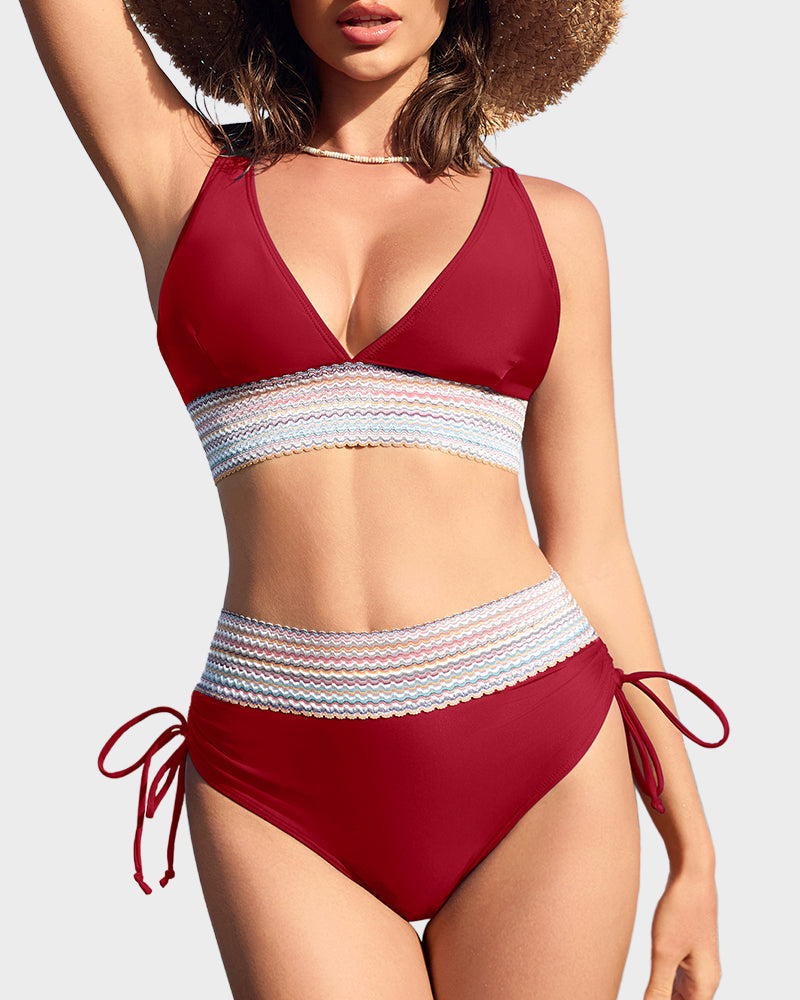 Color Block Bikini - Tummy Control Style
