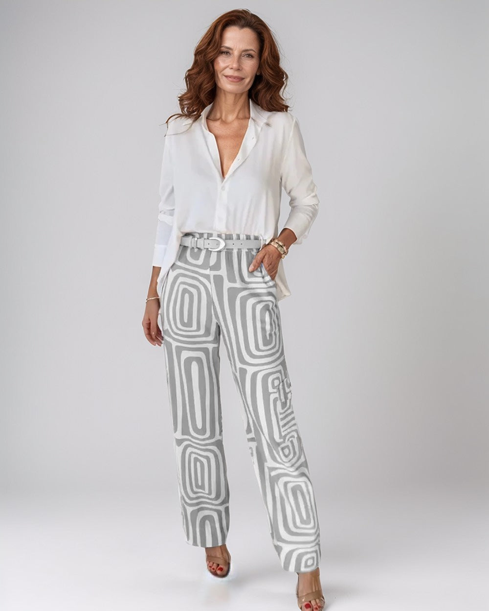 Women's Summer Trendy Set – Blouse & Trousers