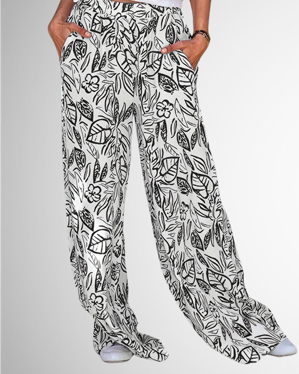 Women's Summer Casual Comfortable Lightweight Wide-Leg Trousers