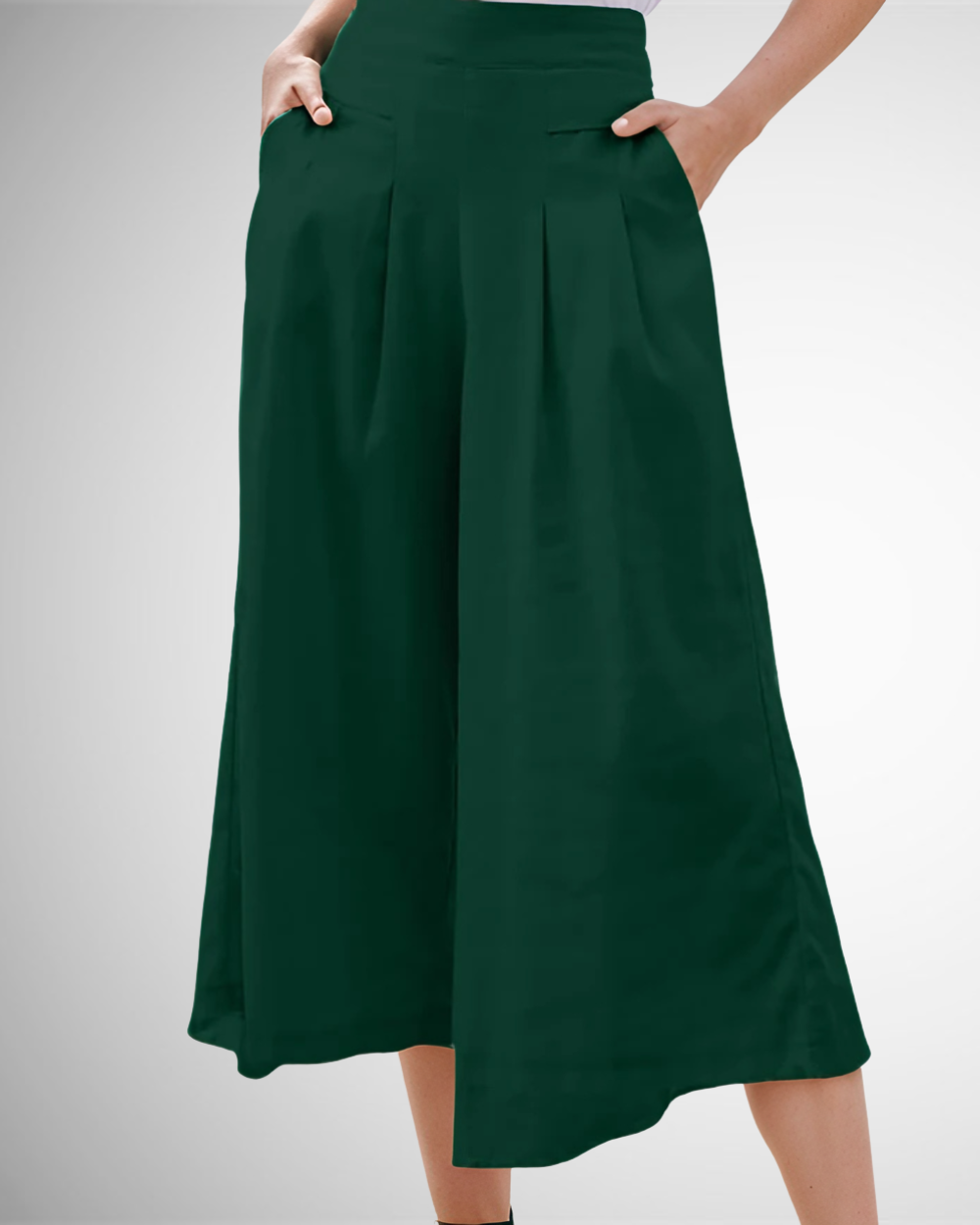 Women's Summer Semi-Formal Comfortable Cotton-Linen Wide-Leg Trousers