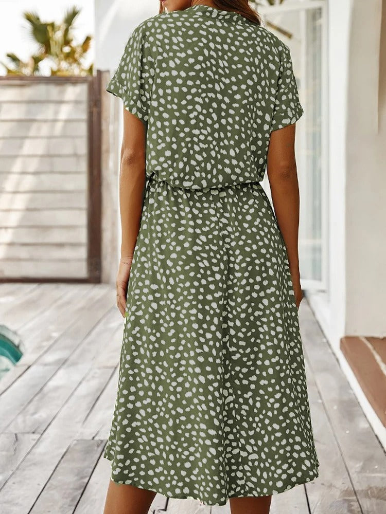Women’s Button-Up Summer Midi Dress