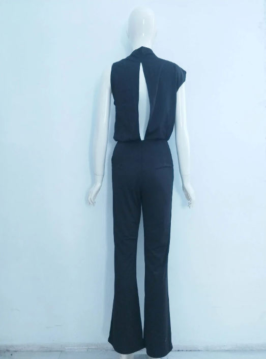 Women’s Elegant One-Shoulder Wide-Leg Jumpsuit