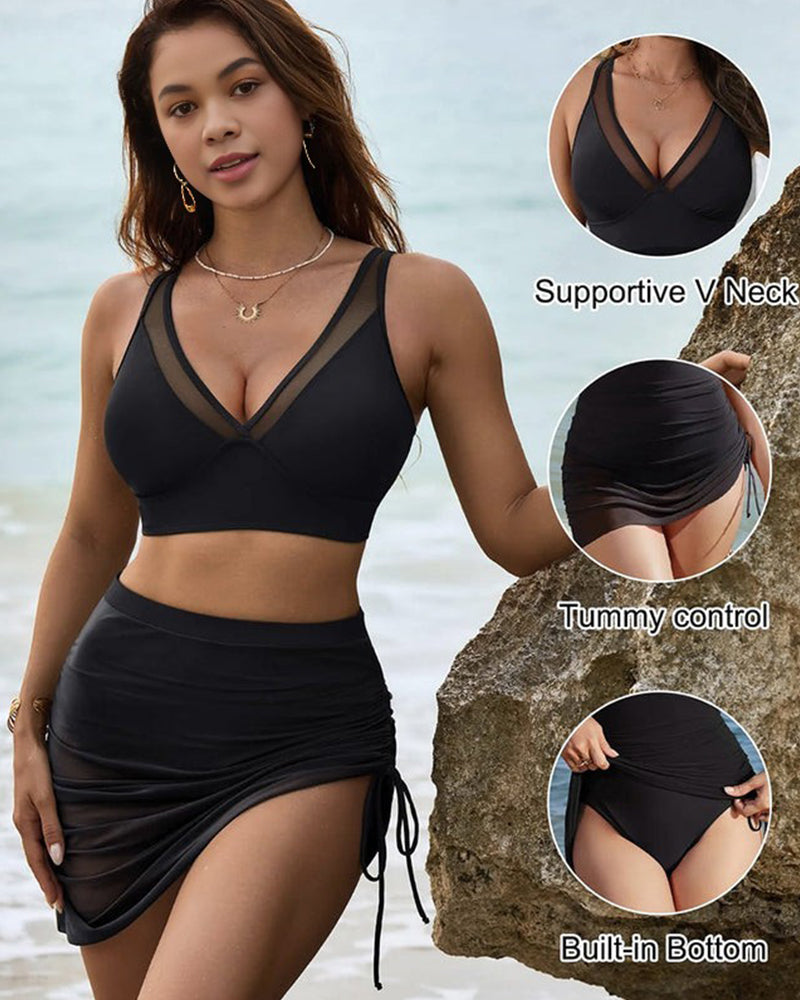 Mesh Bikini Set, Tummy Control