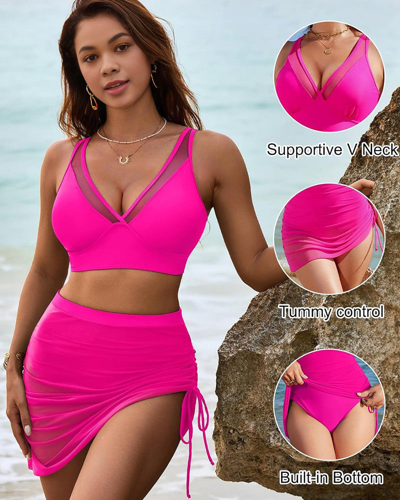 Mesh Bikini Set, Tummy Control