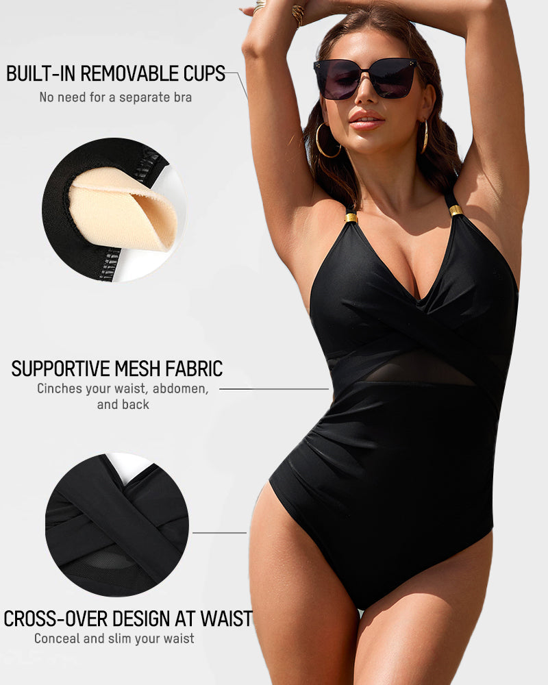 Metallic Mesh Swimsuit