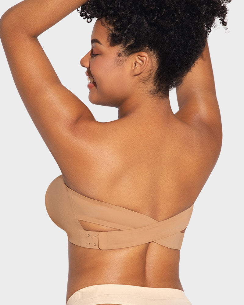 Crossover Bandeau Bra - Non-Slip Comfort