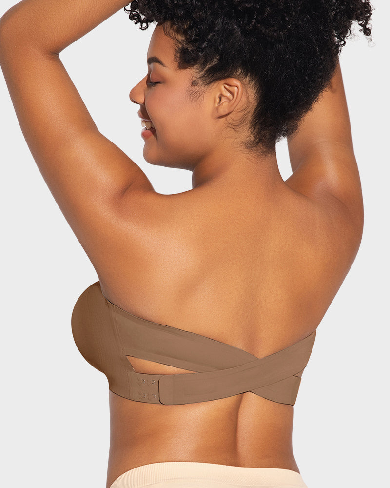 Crossover Bandeau Bra - Non-Slip Comfort