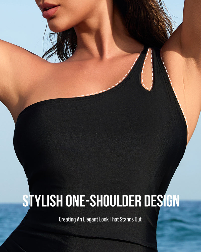 One Shoulder Swimsuit - Stylish Beachwear Essential