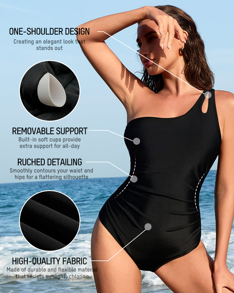 One Shoulder Swimsuit - Stylish Beachwear Essential