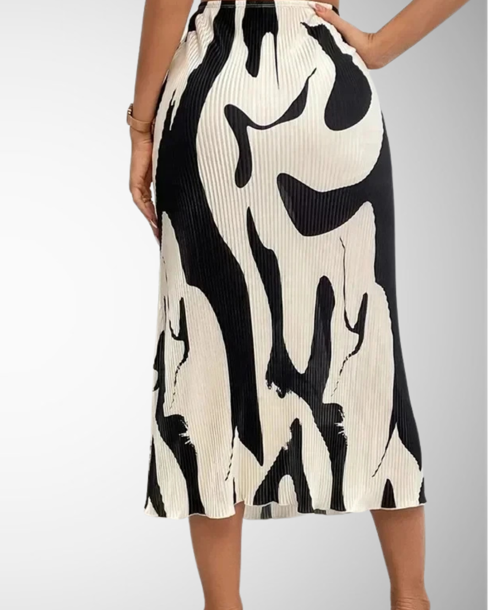 Women's Summer Casual Printed Pleated Skirt
