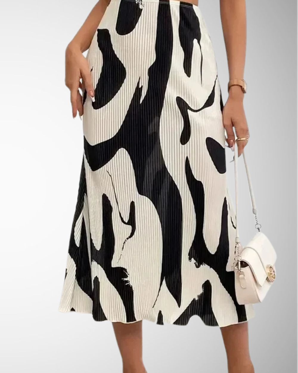 Women's Summer Casual Printed Pleated Skirt
