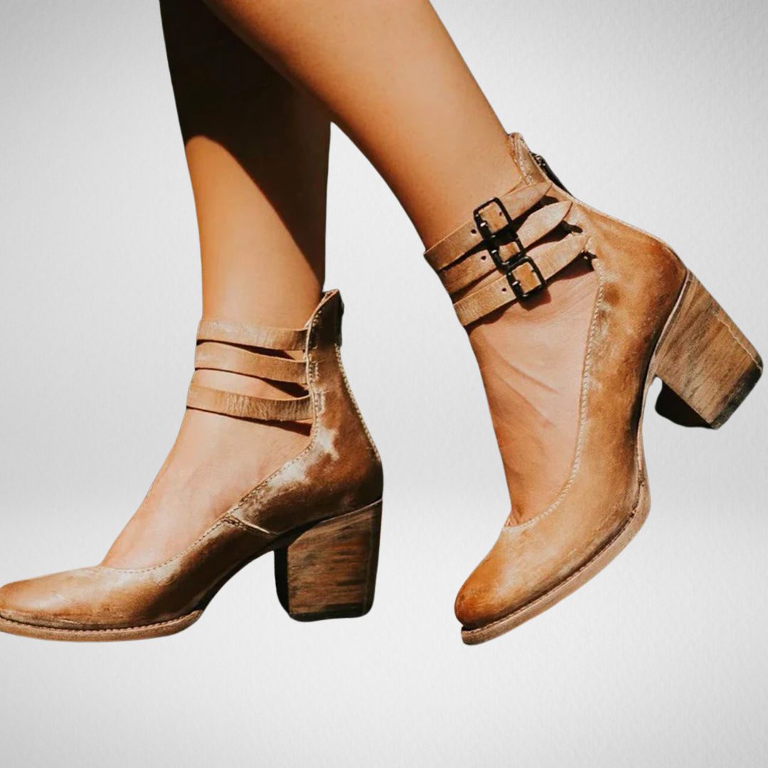Women's Summer Shoes - Elegant PU Leather with Ankle Strap