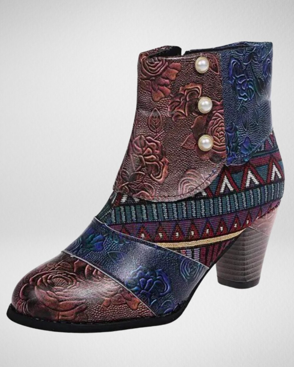 Women’s Ankle Boots with Colourful Design